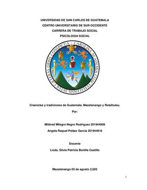 Creencias Y Tradiciones De Guatemala
