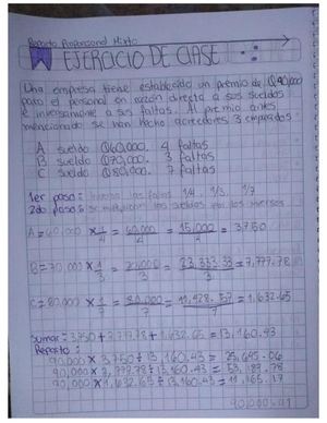 MATE TAREA EJERCICIO DE CLASE Y DE TAREA REPARTO PROPORCIONAL MIXTO