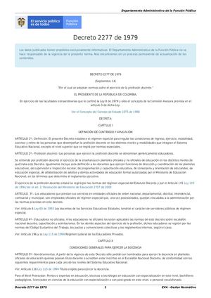 Decreto 2277 De 1979