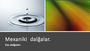 Mexaniki Dalğalar (1)