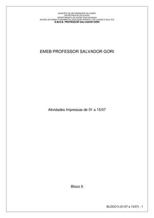 3º Ano Adaptada Pedro Henrique Bloco 5 Ok