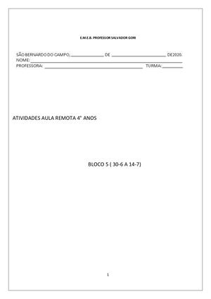 4°s Anos Bloco 5 Ok