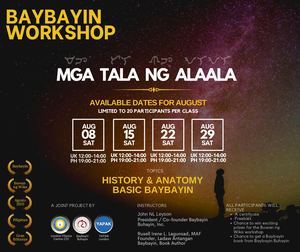 Brochure Baybayin Workshop 2020