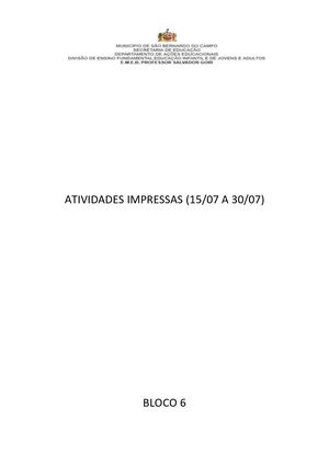 1ºs Anos Bloco 6 Ok