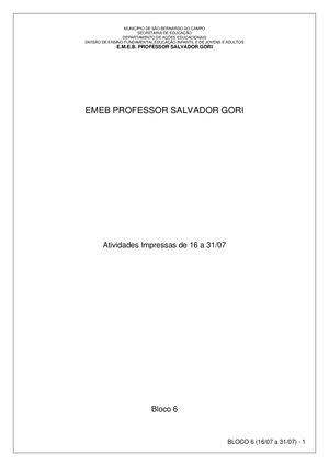 3ºs Anos Bloco 6 Ok