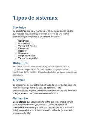 Tipos De Sistemas