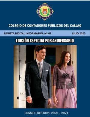 COLEGIO DE CONTADORES PÚBLICOS DEL CALLAO BOLETIN JULIO 2020