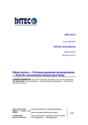 INTE ISO 128-20:2008