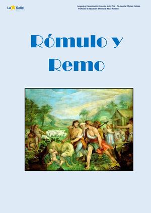 Leyenda de Rómulo Y Remo Calameo