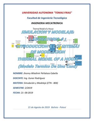 Laboratorio #1 De Simulacion Y Modelaje