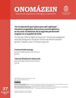 Variación pragmático-discursiva y sociolingüística en los usos no deícticos de la segunda persona del singular en el español de Chile