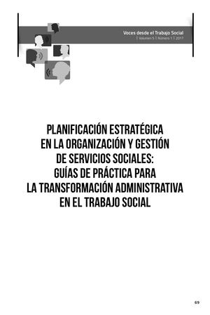 Planificación Estratégica Y Trabajo Social