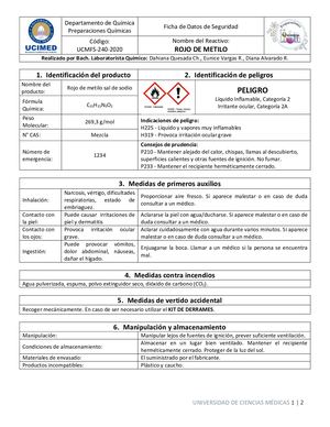 Rojo De Metilo (sal Sódica).