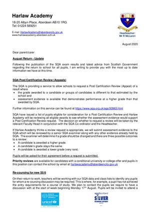 Headteacher Update August 06 (Laura Murray)