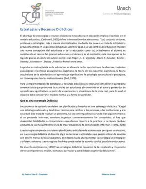 11 Estrategias Y Recursos Didacticos