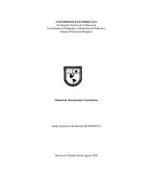 Manual De Adecuaciones Curriculares