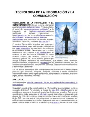 Trabajo sobre las TICS