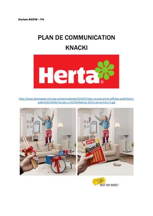 Plan de communication - Herta