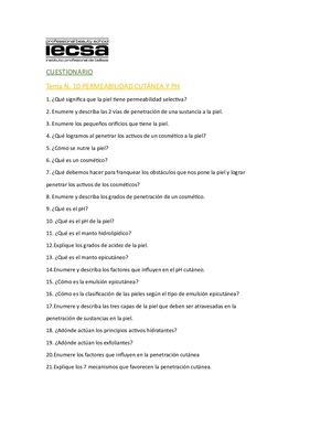 Cuestionario Permeabilid Cutanea