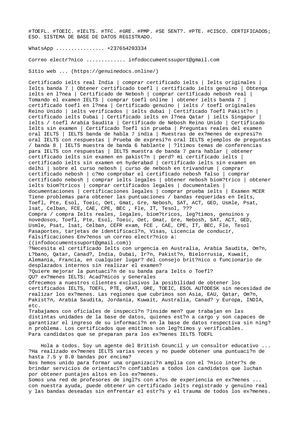 (Correo electrónico ... infodoccumentssuport@gmail.com) _los exámenes TOEIC, TOEFL, GRE, IELTS, GRE, PMP, TFC, GMAT con un certificado registrado.