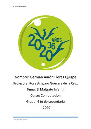 El Maltrato Infantil Y La Monografía