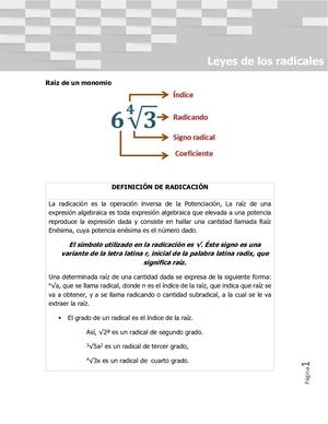 Leyes De Los Radicales