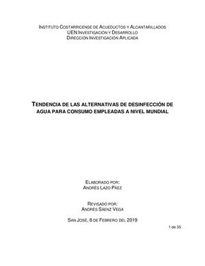 Informe Alternativas Desinfección