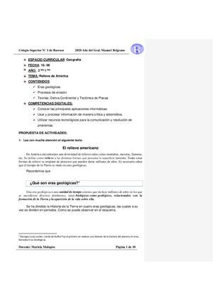 Relieve del Continente Americano