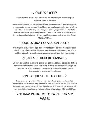 Investigacion Sobre Excel