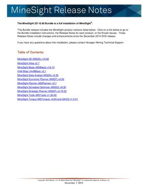 Bundle Release Notes