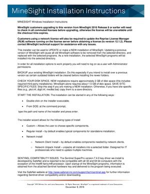 Mine Sight Installation Instructions