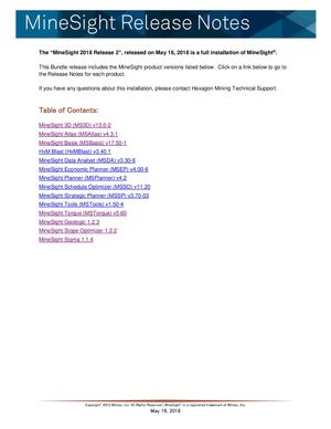 Mine Sight Release Notes