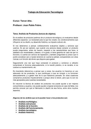 Trabajo De Educacion Tecnologica 3ro