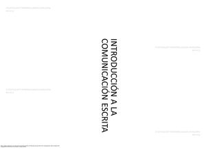 Introducción a la comunicación escrita.