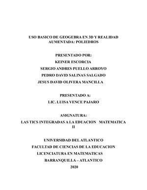 Poliedros 3d Y Realidad Aumentada