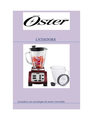 Manual En Clase Licuadora Oster