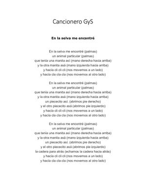Cancionero Gy S