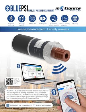 Blue PSI Wireless Pressure Sensor flyer