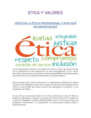 ÉTica Y Valores