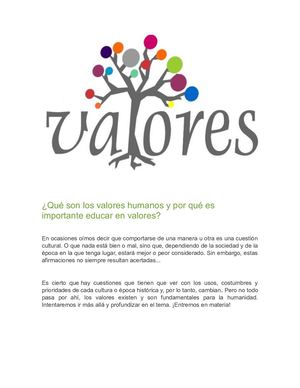 Qué Son Los Valores Humanos Y Por Qué Es Importante Educar En Valores