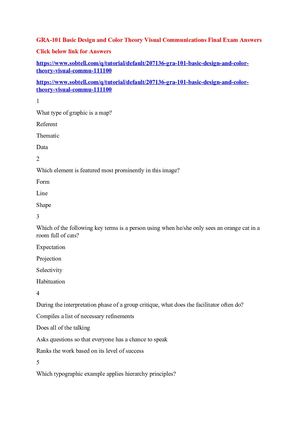 Gra 101 Basic Design And Color Theory Visual Communications Final Exam