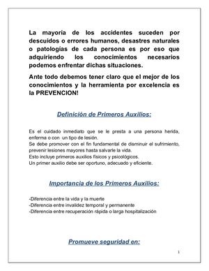 Manual Del Participante Taller De Primeros Auxilios