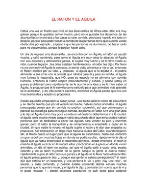EL RATON Y EL ÁGUILA Jeronimo Patiño 4°B