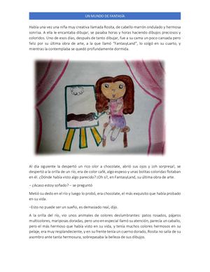 UN MUNDO DE FANTASIA.   MERCEDES FRANCO  5°B