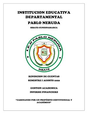 Informe Semestre 1 2020