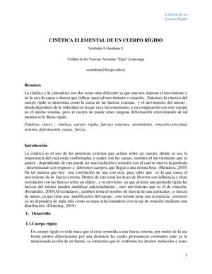 Cinética Elemental De Un Cuerpo Rígido 2