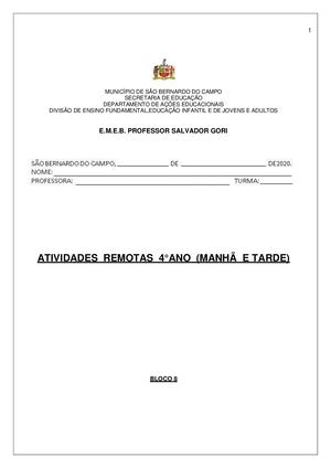 4°s Anos Bloco 8 Ok