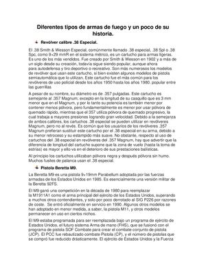 Diferentes Tipos De Armas De Fuego