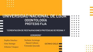 CEMENTACIÓN DE RESTAURACIONES PROTÉSICAS