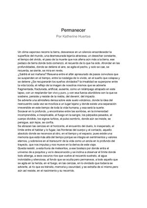 Texto Curatorial Permanecer